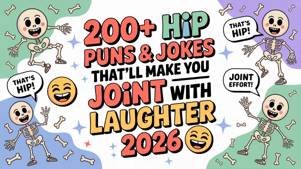 200+ Hip Puns & Jokes That’ll Make You Joint with Laughter 2026 😂🦴