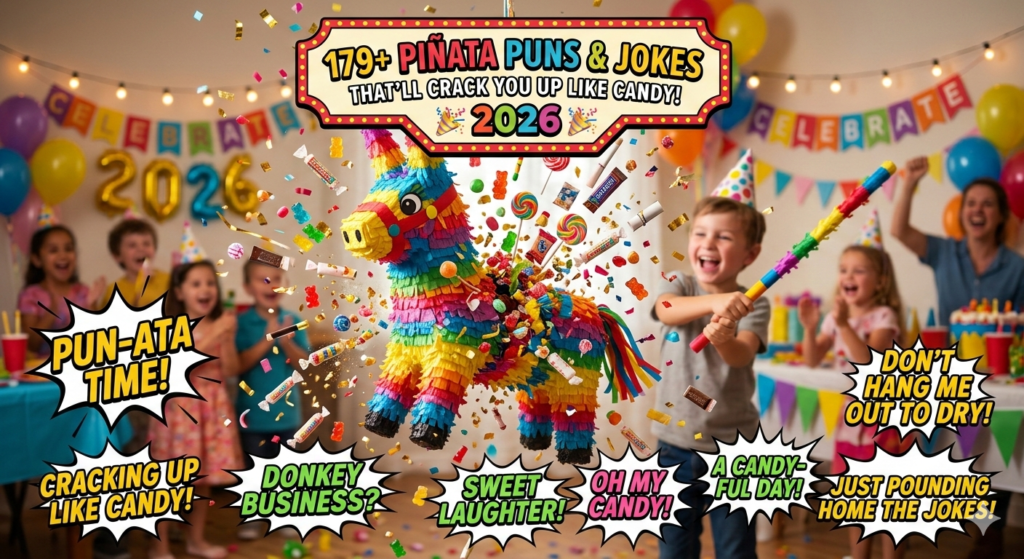179+ Piñata Puns & Jokes That’ll Crack You Up Like Candy! 2026 🎉