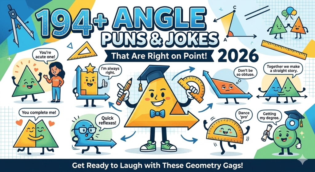 194+ Angle Puns and Jokes That Are Right on Point! 2026 📐😂